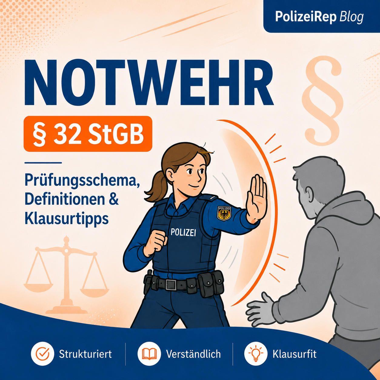 Notwehr Polizei HSPV Prüfungsschema Klausur